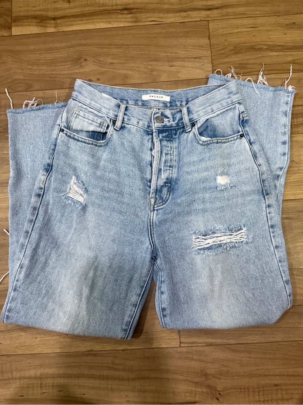 PacSun Light Wash Distressed High-Rise Jeans